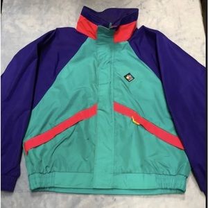 Vintage 80s Woolrich Sea Jade Colored Jacket Size Large